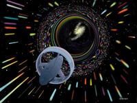 Wormhole travel as envisioned by Les Bossinas for NASA