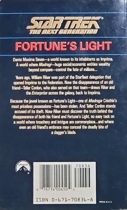 Fortune's Light | Memory Beta, non-canon Star Trek Wiki | Fandom