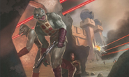 Gorn in combat.