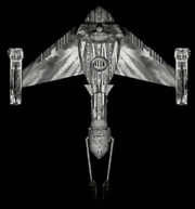 The Elasi pirate frigate was an old repurposed Klingon design.