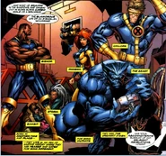 The X-Men in a cargo bay on board the Enterprise