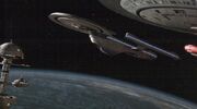 Excelsior-class starship at Starbase 29