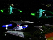 Federation, Klingon and Romulan ships.