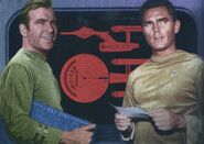 Starfleet Museum painting of Kirk and Pike.