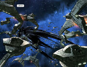 Narada and Klingon fleet