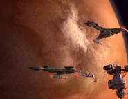 Perimeter warships at Ty'Gokor.