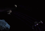 Jem'Hadar Fighters and Defiant