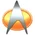 Starfleet insignia.