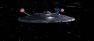 The Columbia (NX-02) at warp.