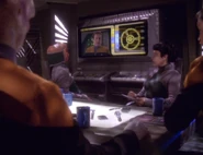 O'Brien briefs the swing shift.