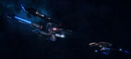 USS Enterprise meets USS Discovery.