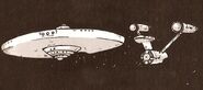 The USS Enterprise following a saucer separation.