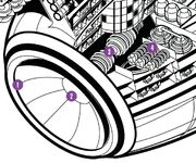 Navigational deflector interior