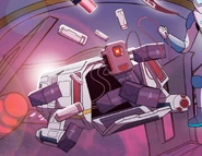 Shuttlecraft decompresses AGIMUS.