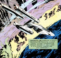 Approaching the cosmic storm.