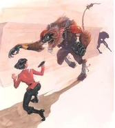 Starfleet crew and Kzinti.