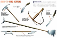 Ligonian mêlée weapons.
