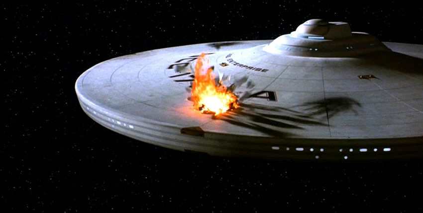 USS Enterprise-A hull breach