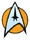 USS Enterprise sciences assignment insignia.