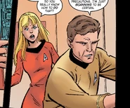 Roberta Lincoln and Gary Seven in Starfleet uniforms