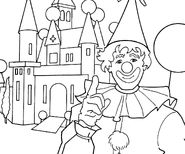 Palace and clown.