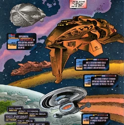 Voyager and Kazon, Trabe and Vidiian ships