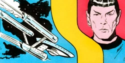 Spock and USS Enterprise.