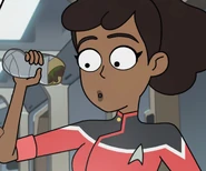 Mariner eating a burrito.