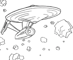 Debris threatened the ship.