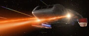 USS Rio Grande, firing phasers