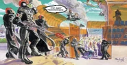 Gorn soldiers rounding up prisoners.