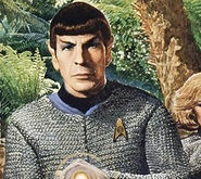 Spock in 2260s body armor.