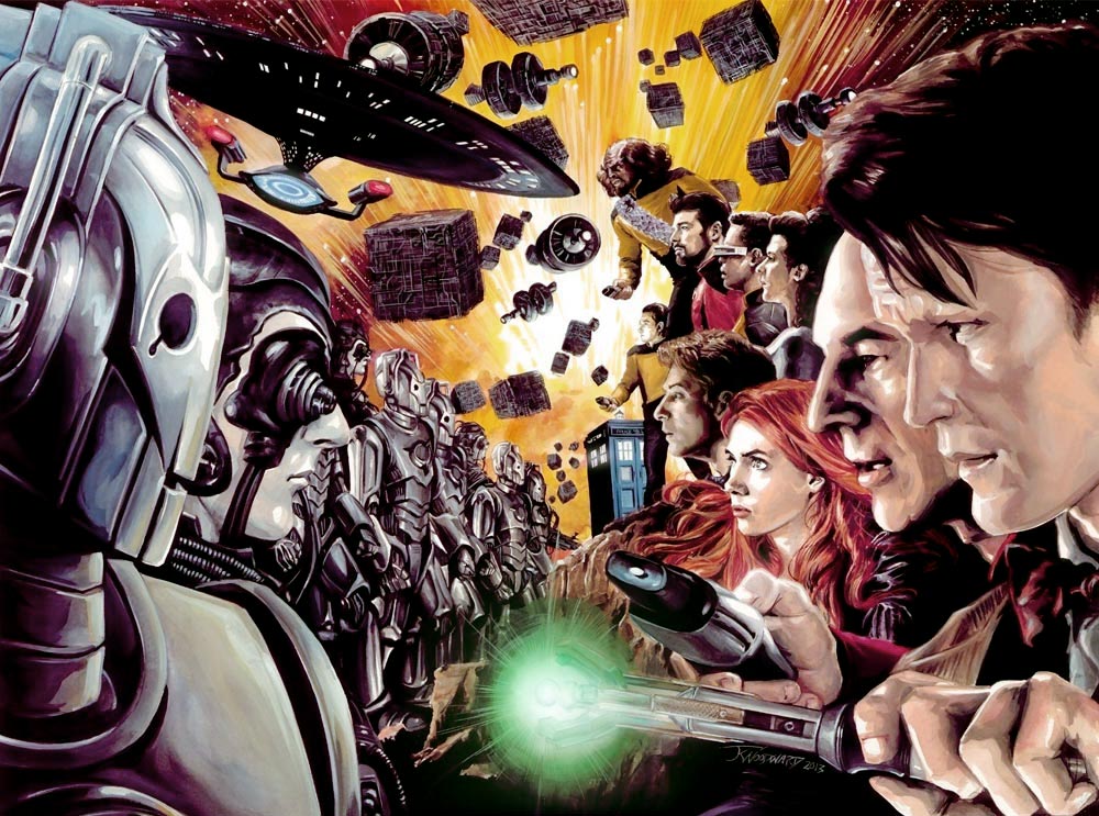 Star Trek: The Next Generation / Doctor Who: Assimilation² Original Cover  Art #6