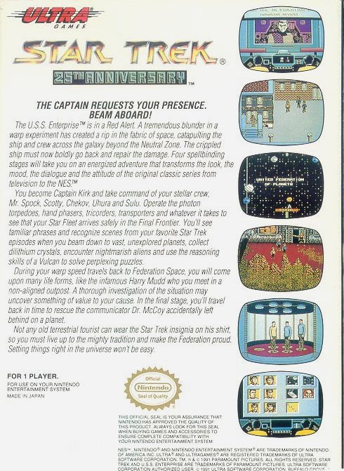 Star trek nes sale