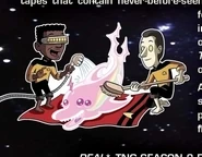 Geordi and Data with a quantum dolphin.