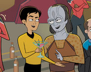 Sulu and Garak.