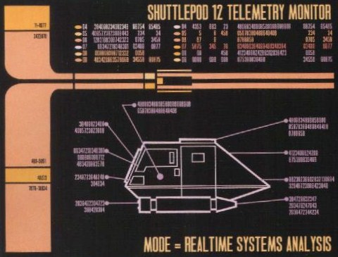 Star Trek Type-15 shuttle #8 from the U.S.S Enterprise NCC-1701-D ohne Magazin 