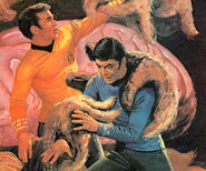 James T. Kirk and Leonard McCoy fighting mutated viruses.