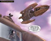  and  piloting Hirogen warships.