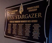 USS Stargazer dedication plaque.