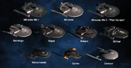 Miranda-class multi-mission cruisers.