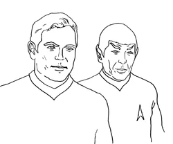 Kirk and Spock.