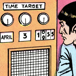 Time travel cabinet controls.