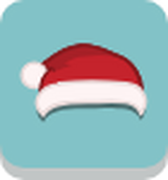 Teal store santa hat