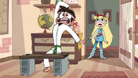 S1E5 Marco doing a karate chop