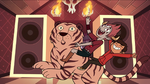 S2E19 Tom and Marco riding a tiger