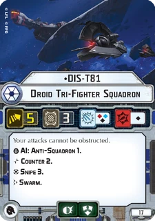 DIS-T81 Droid Tri-Fighter Squadron card