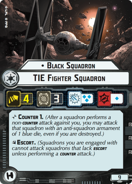 Black Squadron TIE Fighter Squadron card