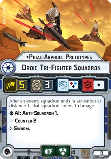 Plac-Arphocc Prototypes Droid Tri-Fighter Squadron card