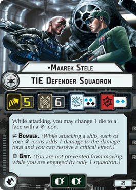 Maarek Stele TIE Defender Squadron card